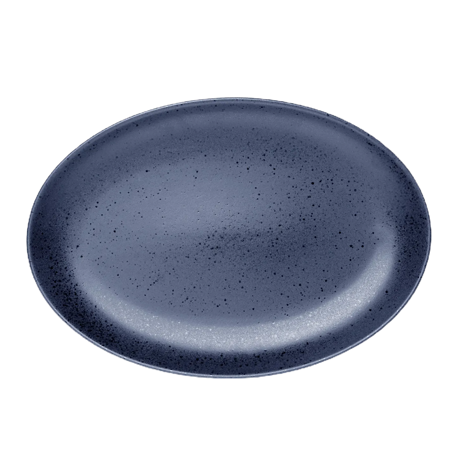 Miniatura: Travessa para Servir de Cerâmica Mist Azul Matte 40cm x 27,5cm x 4cm - Wolff