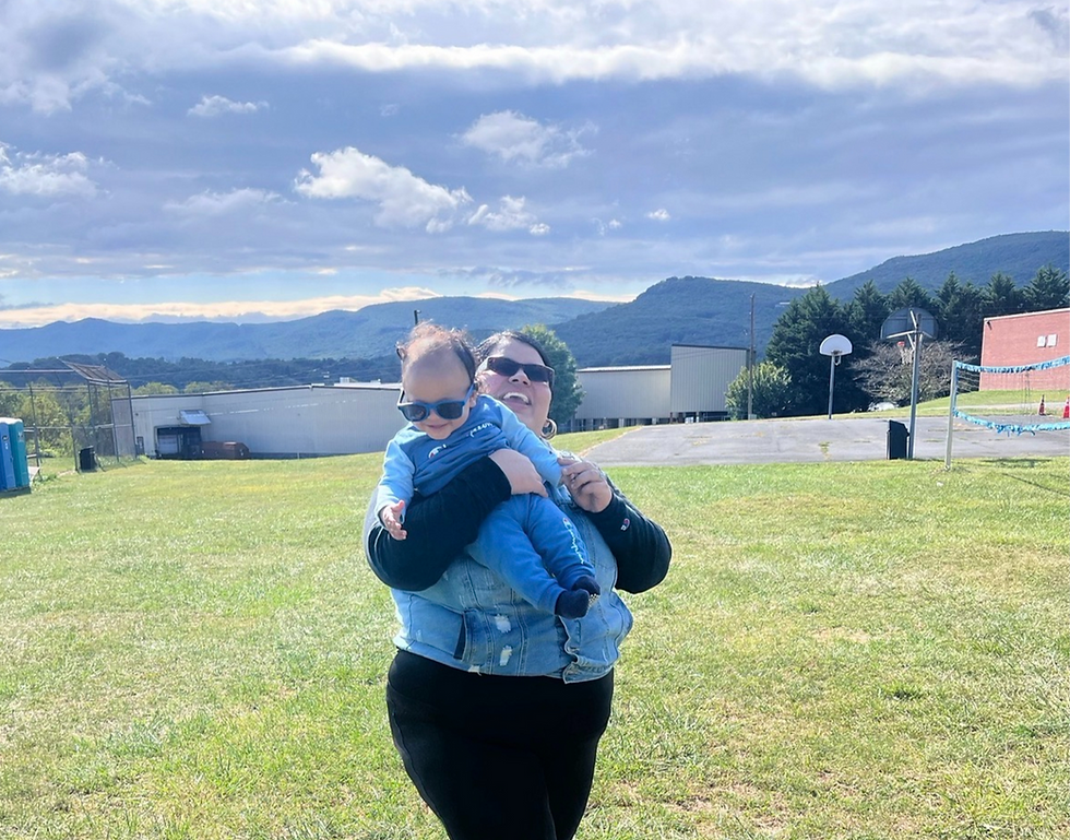 mom with her son