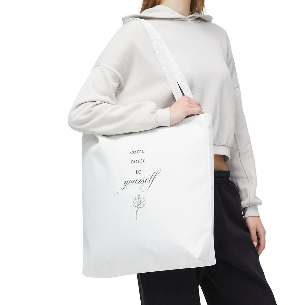 Thumbnail: Come Home to Yourself Botanical — Canvas Tote Bag