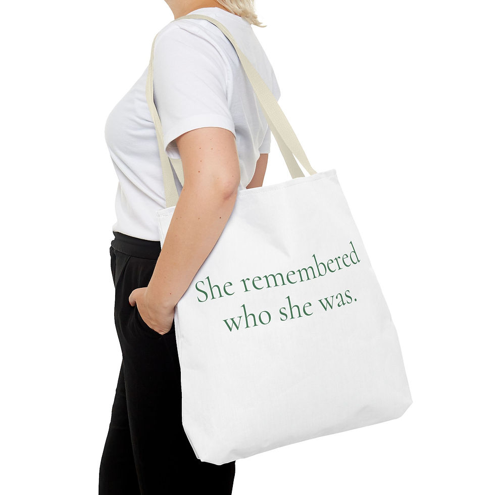 Thumbnail: She Remembered Who She Was — Canvas Tote Bag