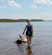 IMG_0850 Lindsay - Isabelle pulling buoys during beach cleanup.JPG
