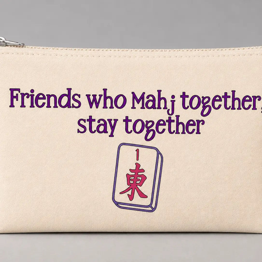 Friends who Mahj together stay together- Pouch