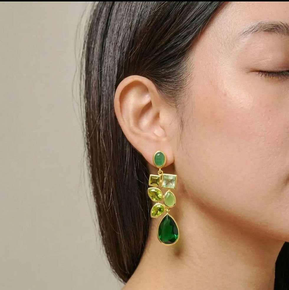 Thumbnail: Green Drop Earrings