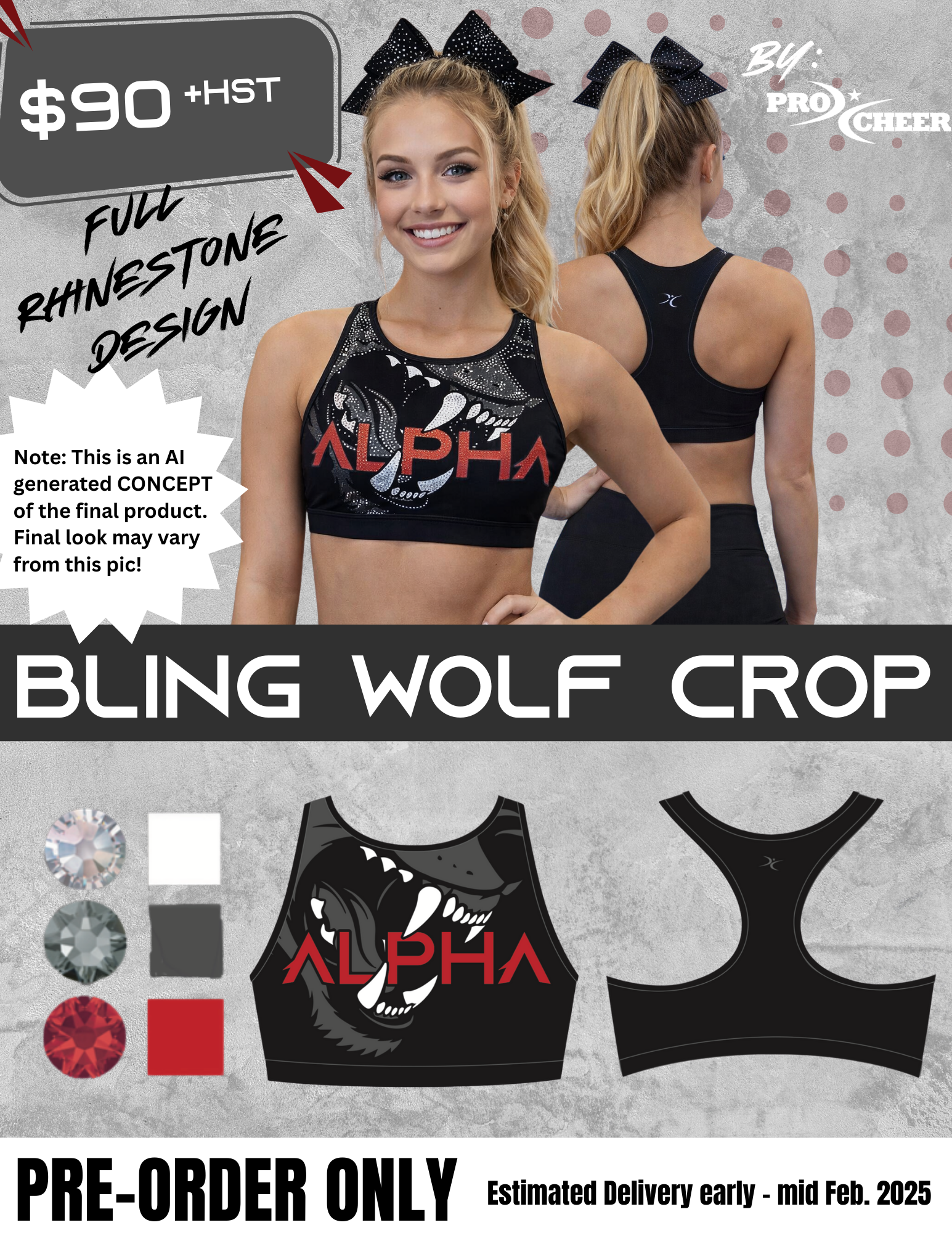Bling Wolf Crop - Pre Order