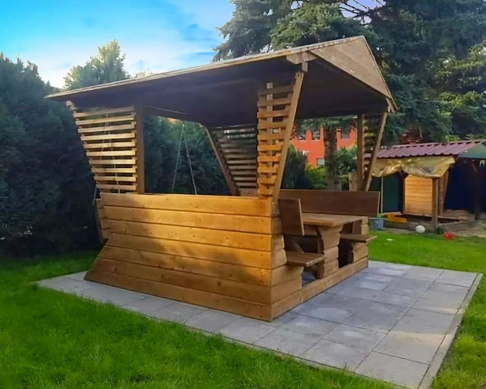 Miniaturbild: Gartenhaus Set mit Schaukel massiv