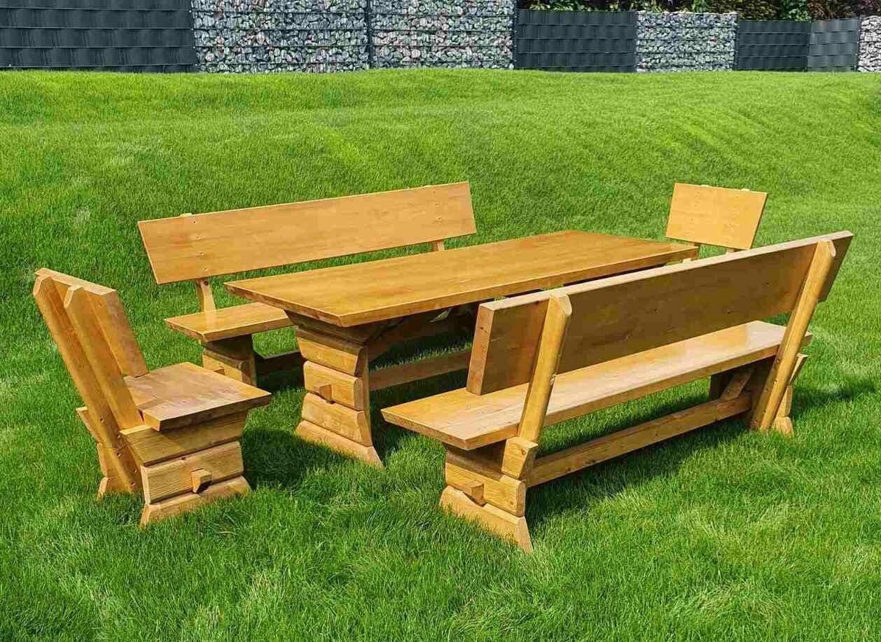 Gartenset geleimt & lackiert 150cm