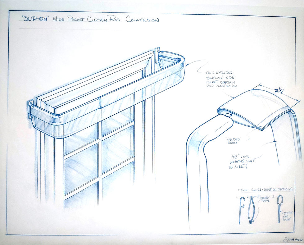 Basic Drapery Hardware -Slip-On Wide Pocket Curtain Rod-1