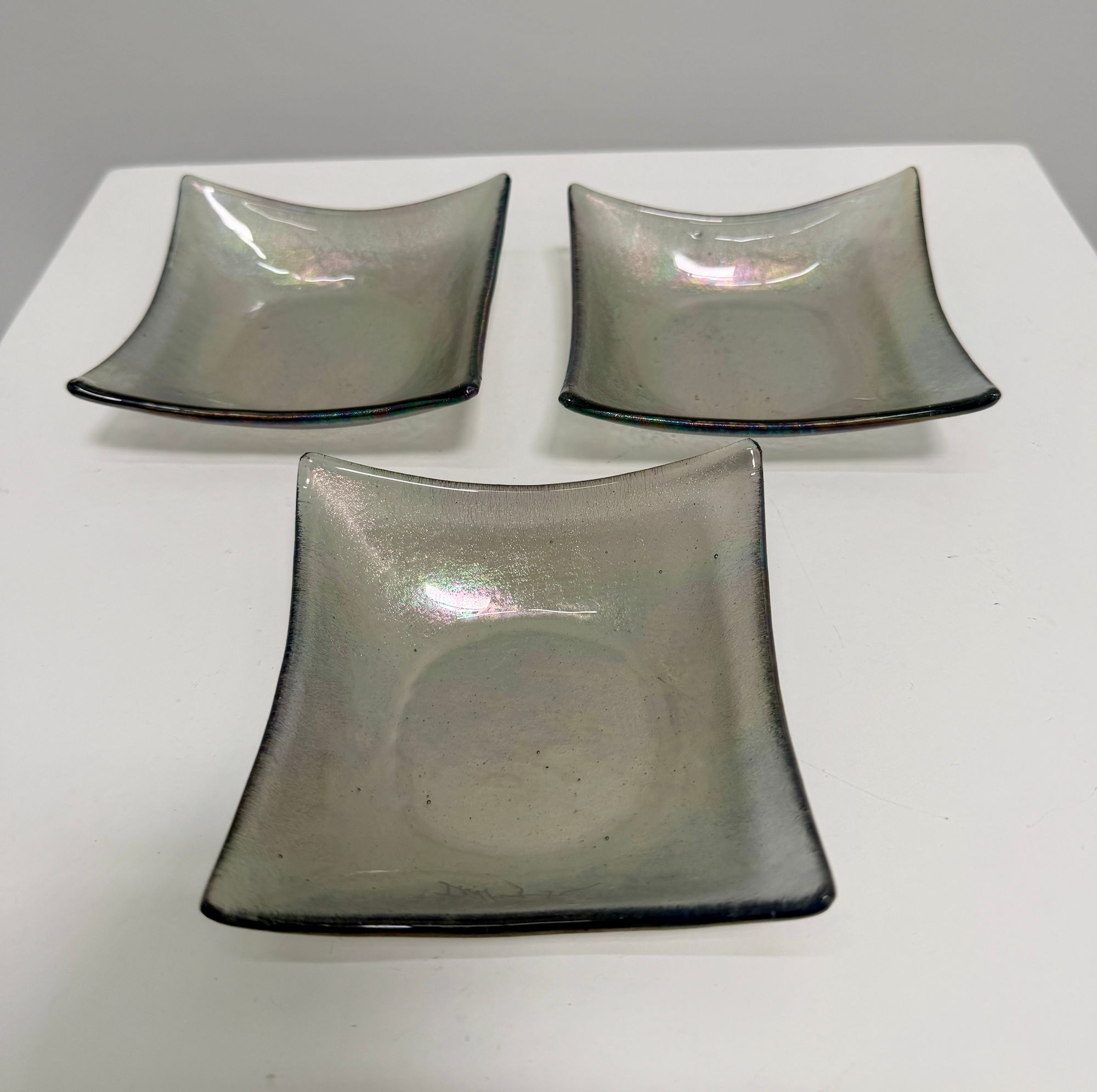 Iridized Grey Dipping Dish