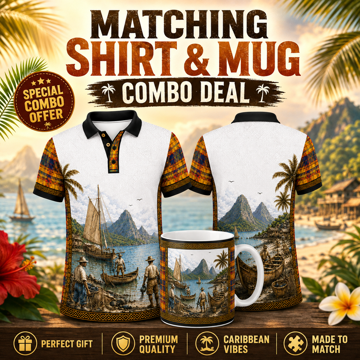 Coastal Catch Shirt and Mug Combo