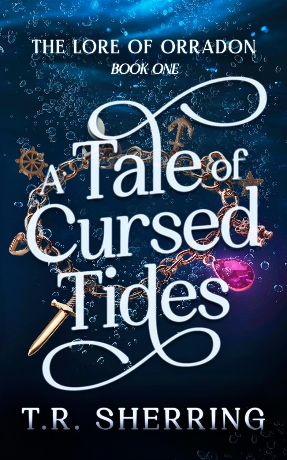 A Tale of Cursed Tides by T.R. Sherring Romantasy book cover