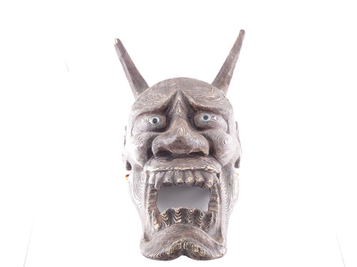 KM064 般若 お面 開運 魔除け 招福 縁起物 壁掛け 置物 | Antiques