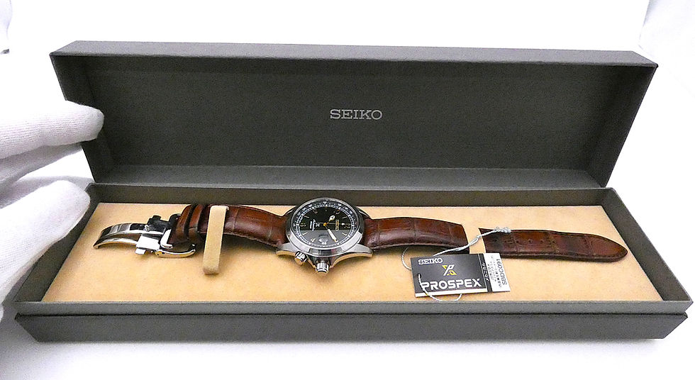サムネイル： ♢KT014 2022年製 SEIKO プロスペックス アルピニスト 6R35-00E0 自動巻き ブラック文字盤 純正レザーベルト 箱・保証書付き