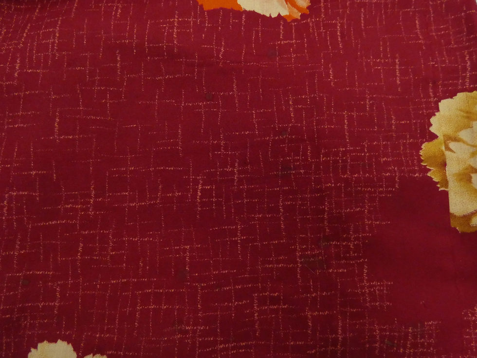 Thumbnail: ◇KWH078 Haori (Japanese jacket), pure silk, with tie, all-over pattern, red, vintage, antique.