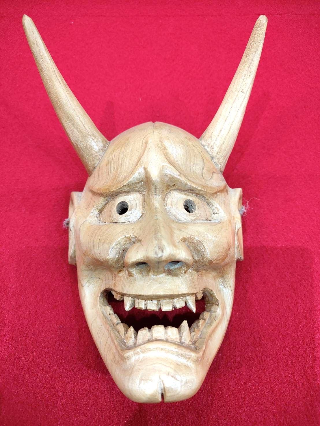 KM015 般若 お面 開運 魔除け 招福 縁起物 壁掛け 置物 | Antiques