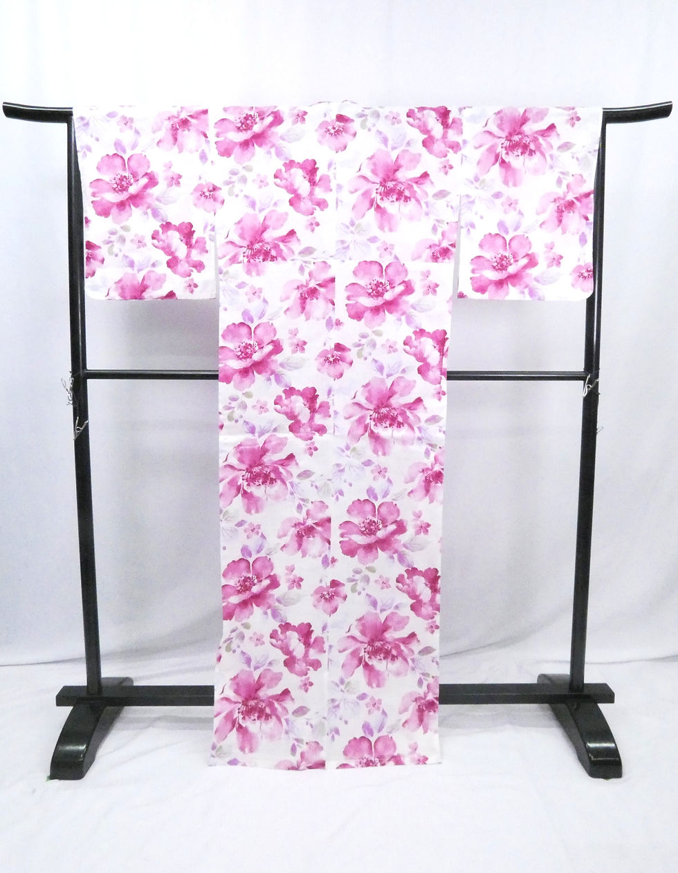 Thumbnail: ♢KWY033 新品 レディース浴衣 綿100％ 白地 ピンク花柄 夏祭り 花火大会
