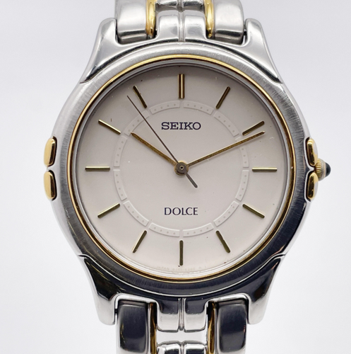 ♢KT039 SEIKO DOLCE 8J41-6140 クォーツ ホワイト文字盤 ユニセックス