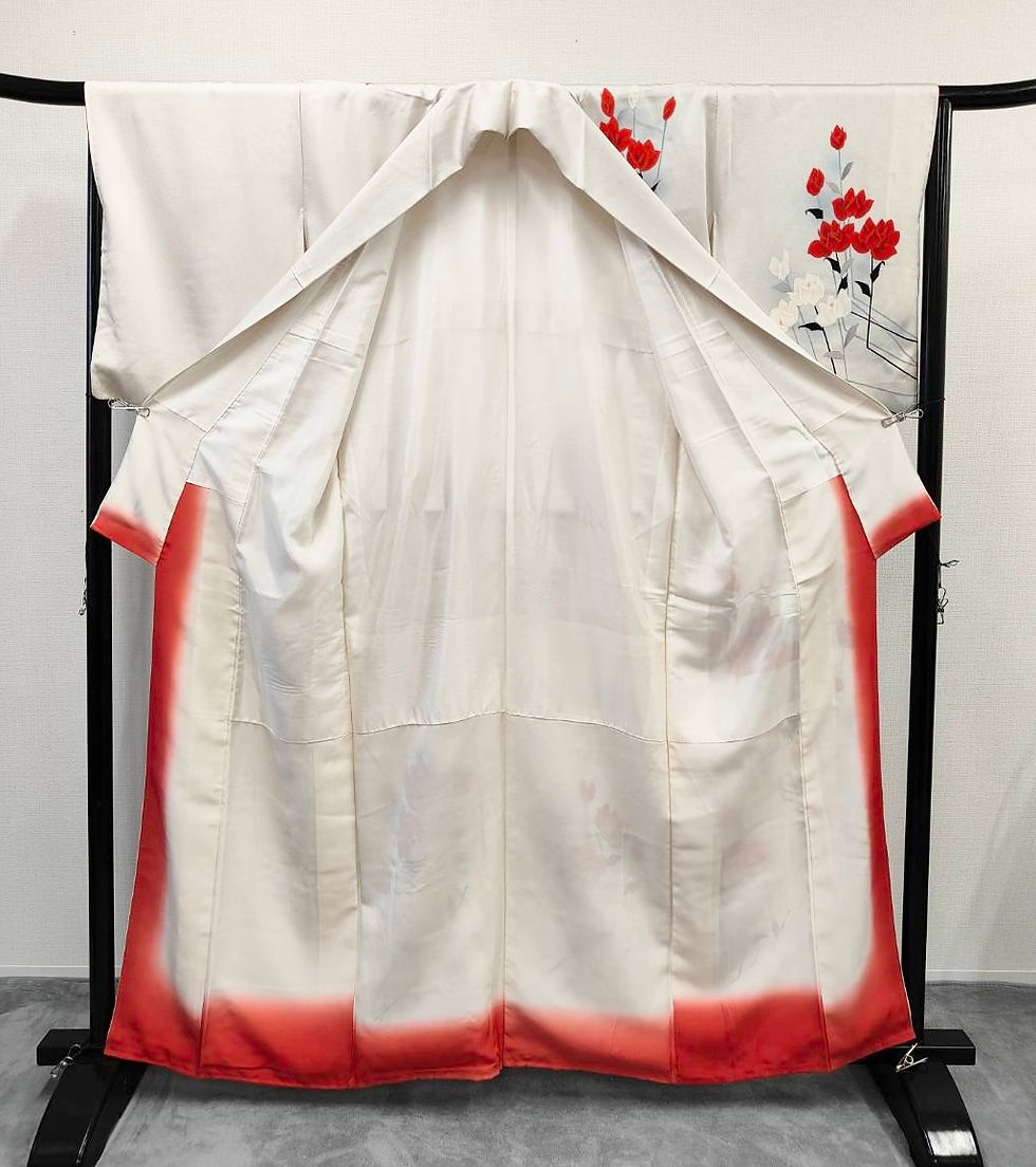 Thumbnail: ◇KWK023 [Retro Vintage Clothing] Silver Antique Kimono | Taisho Romantic Style, Pure Silk, Perfect for Coordinating with Traditional Japanese Clothing