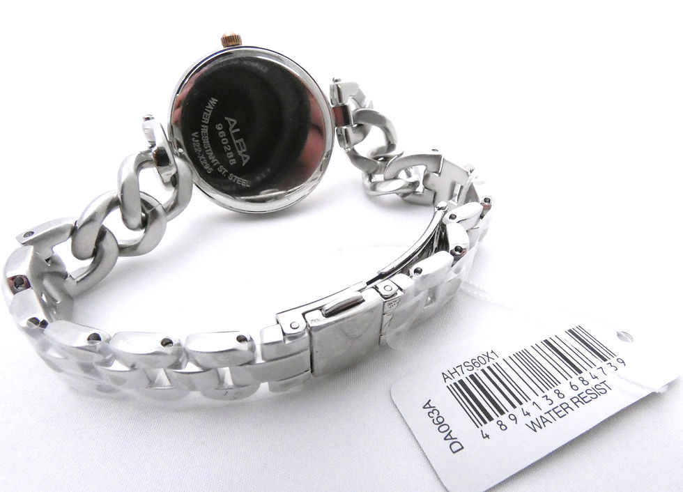 Thumbnail: ♢KT004 ALBA Women's Watch Quartz White Dial Silver & Gold Tone New with Box