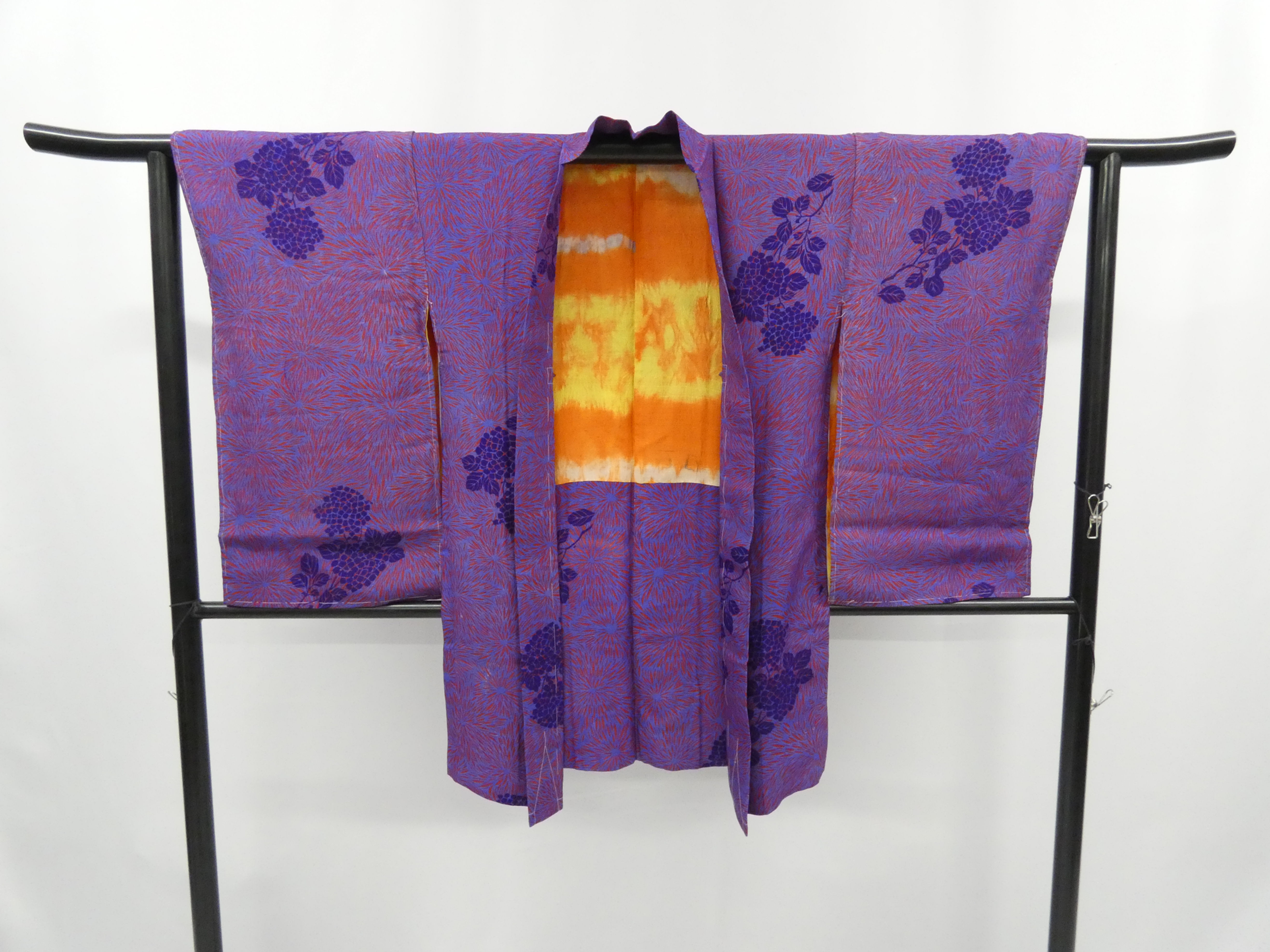 ◇KWH072 羽織 正絹  紫色 古着 アンティーク