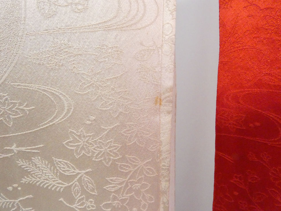 Thumbnail: ◇KWF075 Red, formal bridal kimono (Hikifurisode), lavish embroidery, wedding attire, vintage clothing.