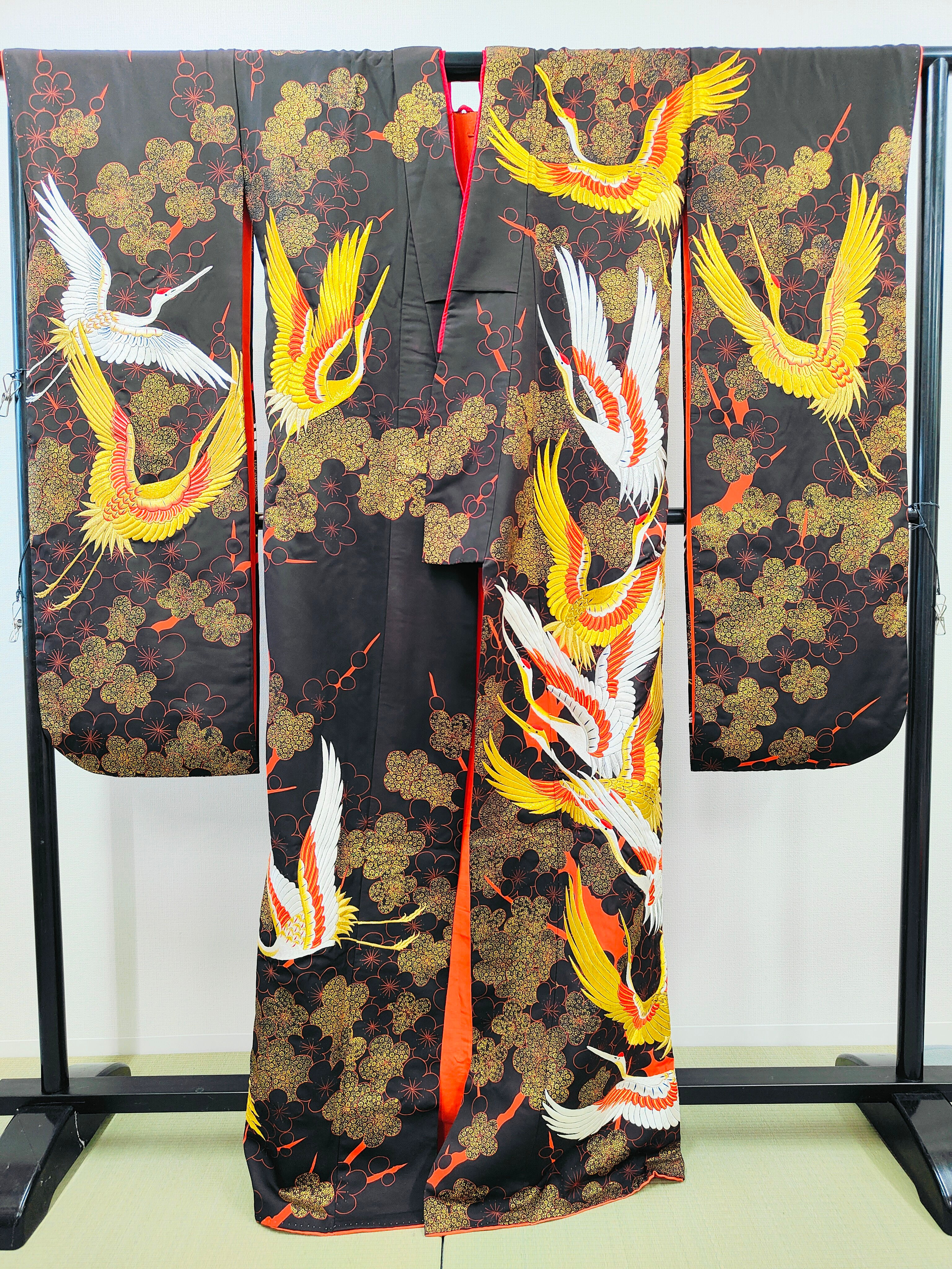 ◆KWF007 Kimono a maniche lunghe per sposa, matrimonio, lusso, ricamo, matrimonio, vintage