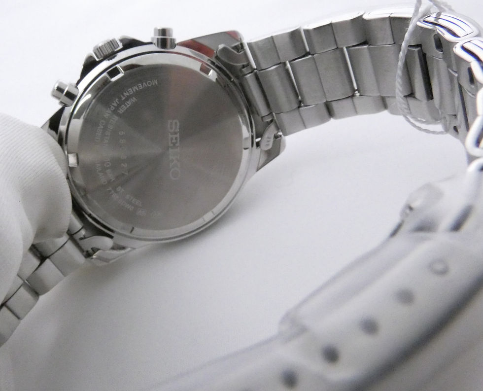 サムネイル： ♢KT002 SEIKO クロノグラフ 100M防水 メンズ腕時計｜新品・正規品｜タキメーター搭載