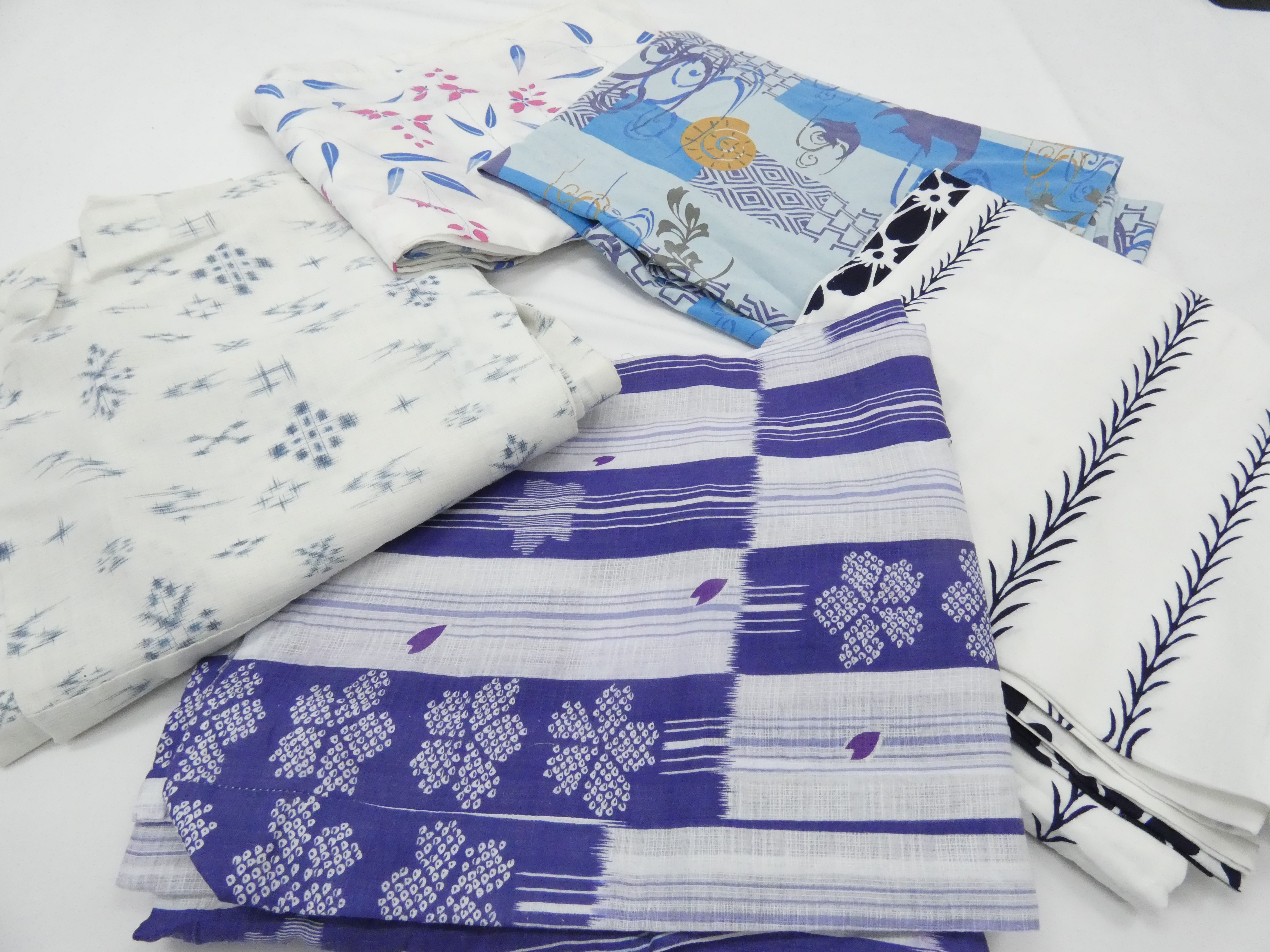 ◇KWYS001 浴衣 5点 まとめて リユース リメイク 和装 和服 生地