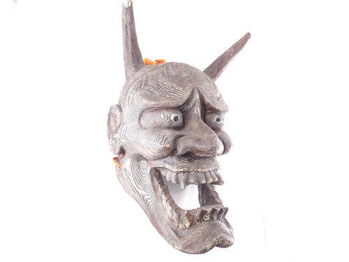 KM064 般若 お面 開運 魔除け 招福 縁起物 壁掛け 置物 | Antiques