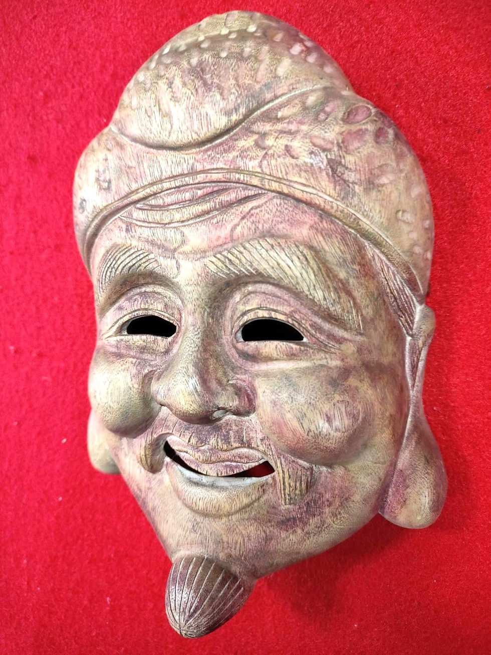 Thumbnail: KM018 Ebisu and Daikoku Masks - Good Fortune, Protection from Evil, Lucky Charm, Wall Hanging Ornament