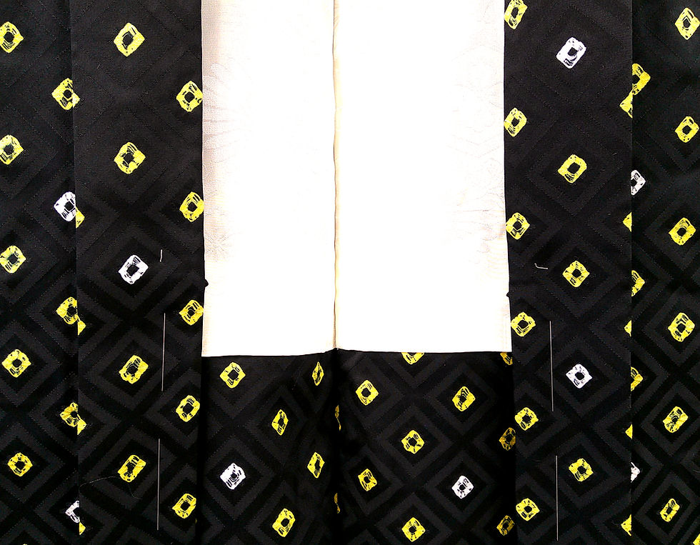 Thumbnail: ◇KWH005 Haori (Japanese jacket), lined, black, vintage, retro, Japanese clothing