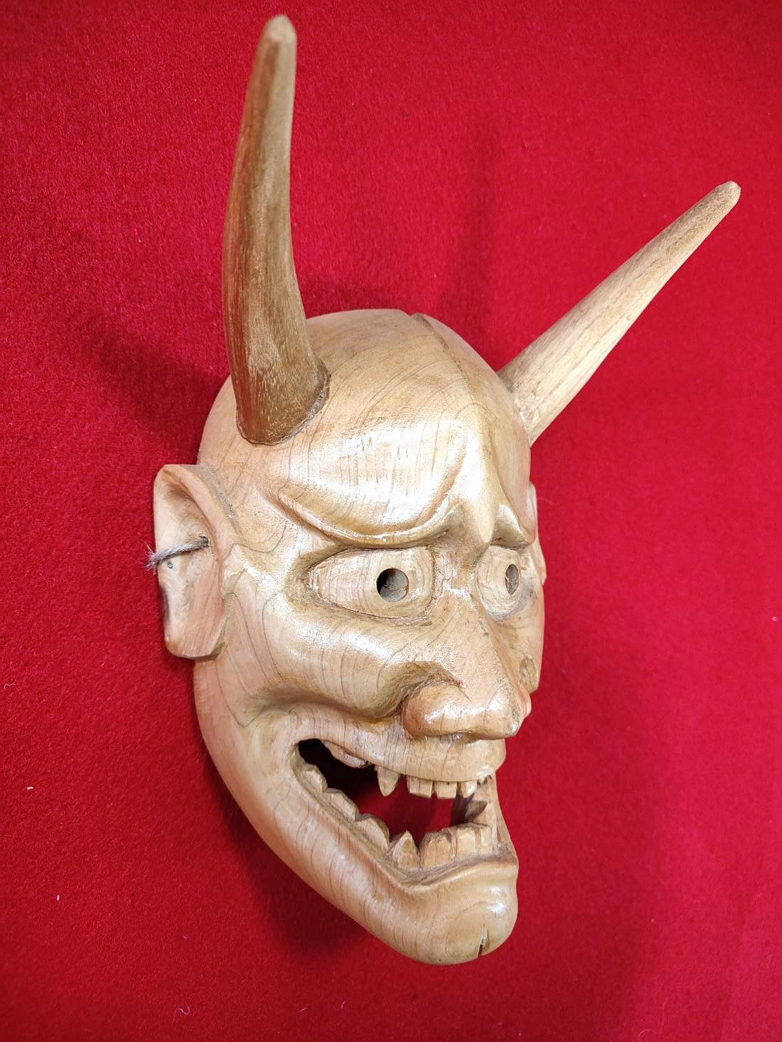 KM015 般若 お面 開運 魔除け 招福 縁起物 壁掛け 置物 | Antiques