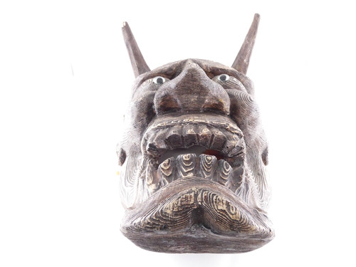 KM064 般若 お面 開運 魔除け 招福 縁起物 壁掛け 置物 | Antiques