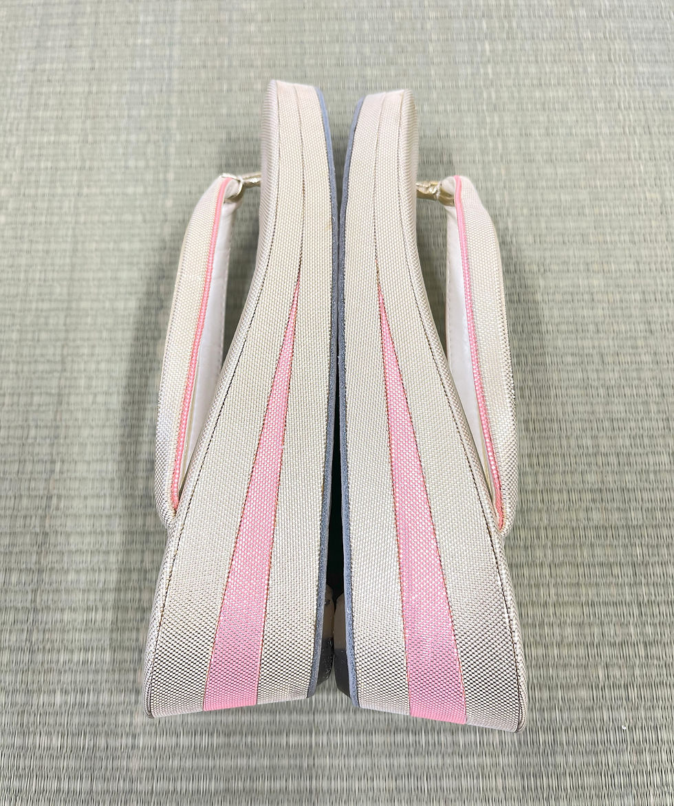 Thumbnail: ◆KWZ006 Zori Sandals, Footwear, Platform, Gold and Pink, Used