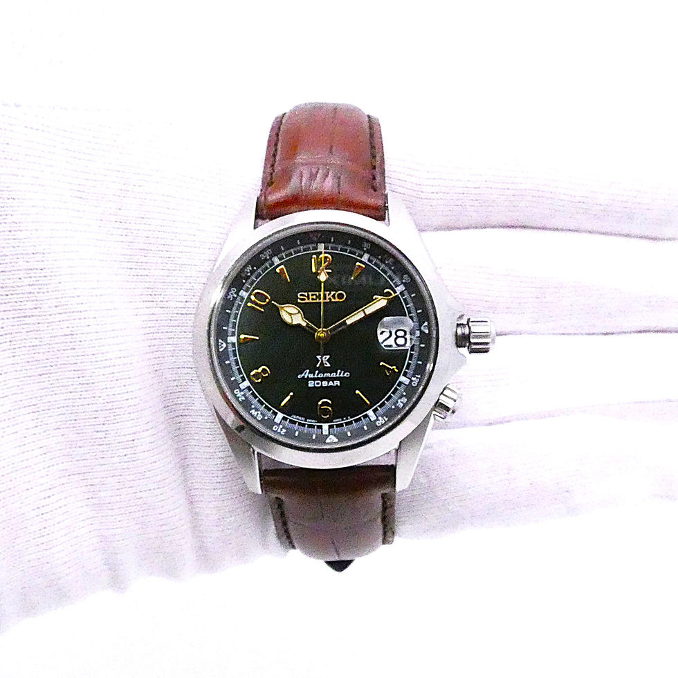 サムネイル： ♢KT014 2022年製 SEIKO プロスペックス アルピニスト 6R35-00E0 自動巻き ブラック文字盤 純正レザーベルト 箱・保証書付き
