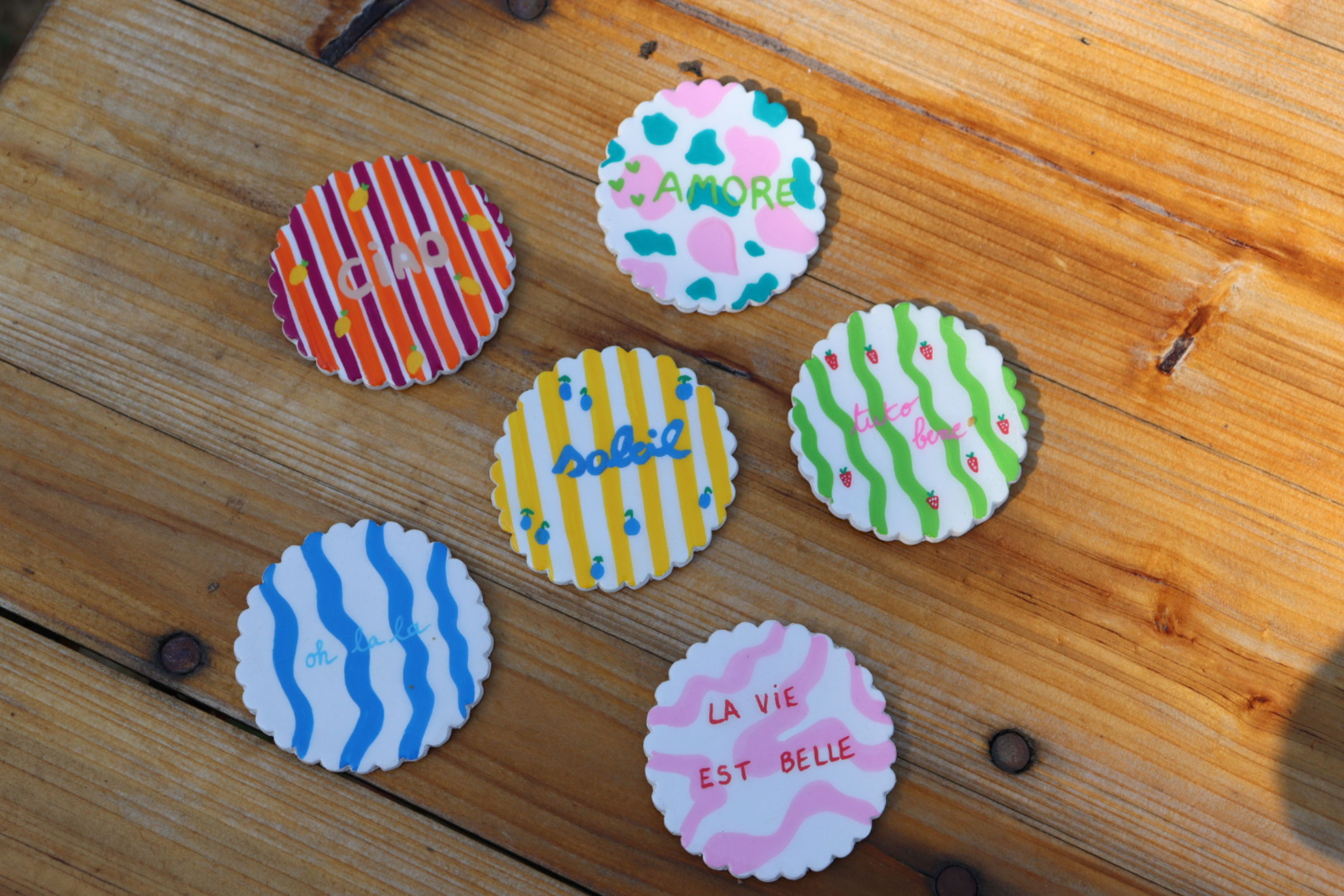 Lot 6 sous-verres Summer 2026