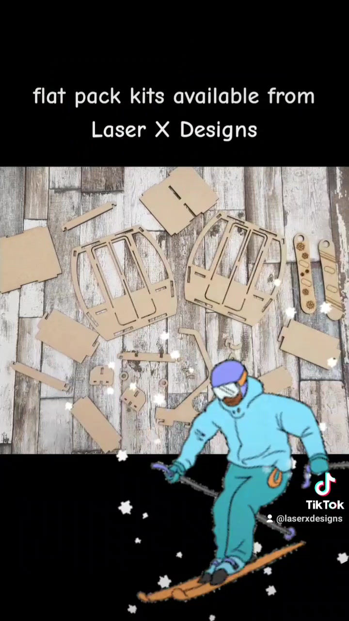 Thumbnail: Ski lift ski gondola laser cut assembly kit