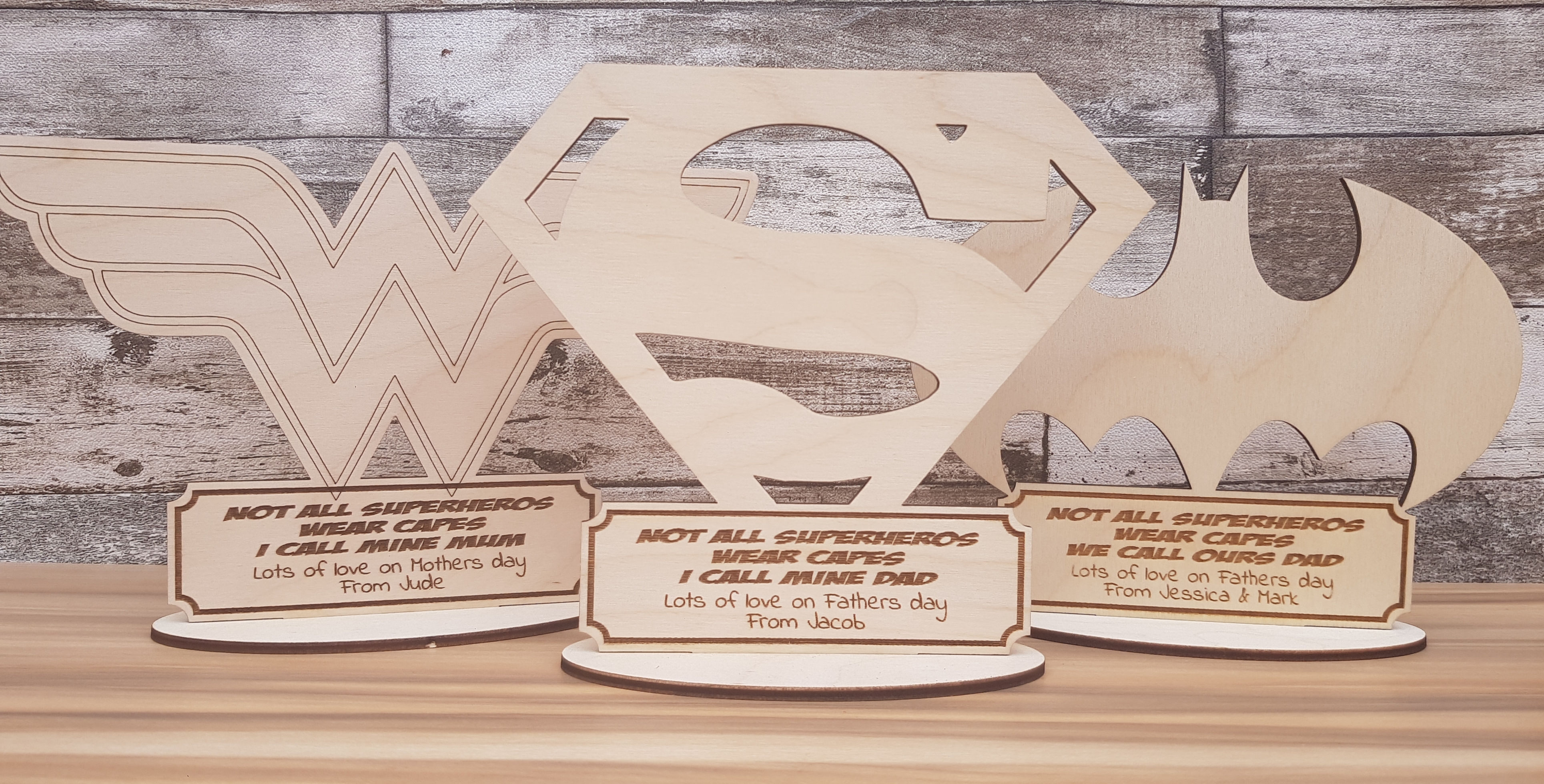 Super hero stand up plaque