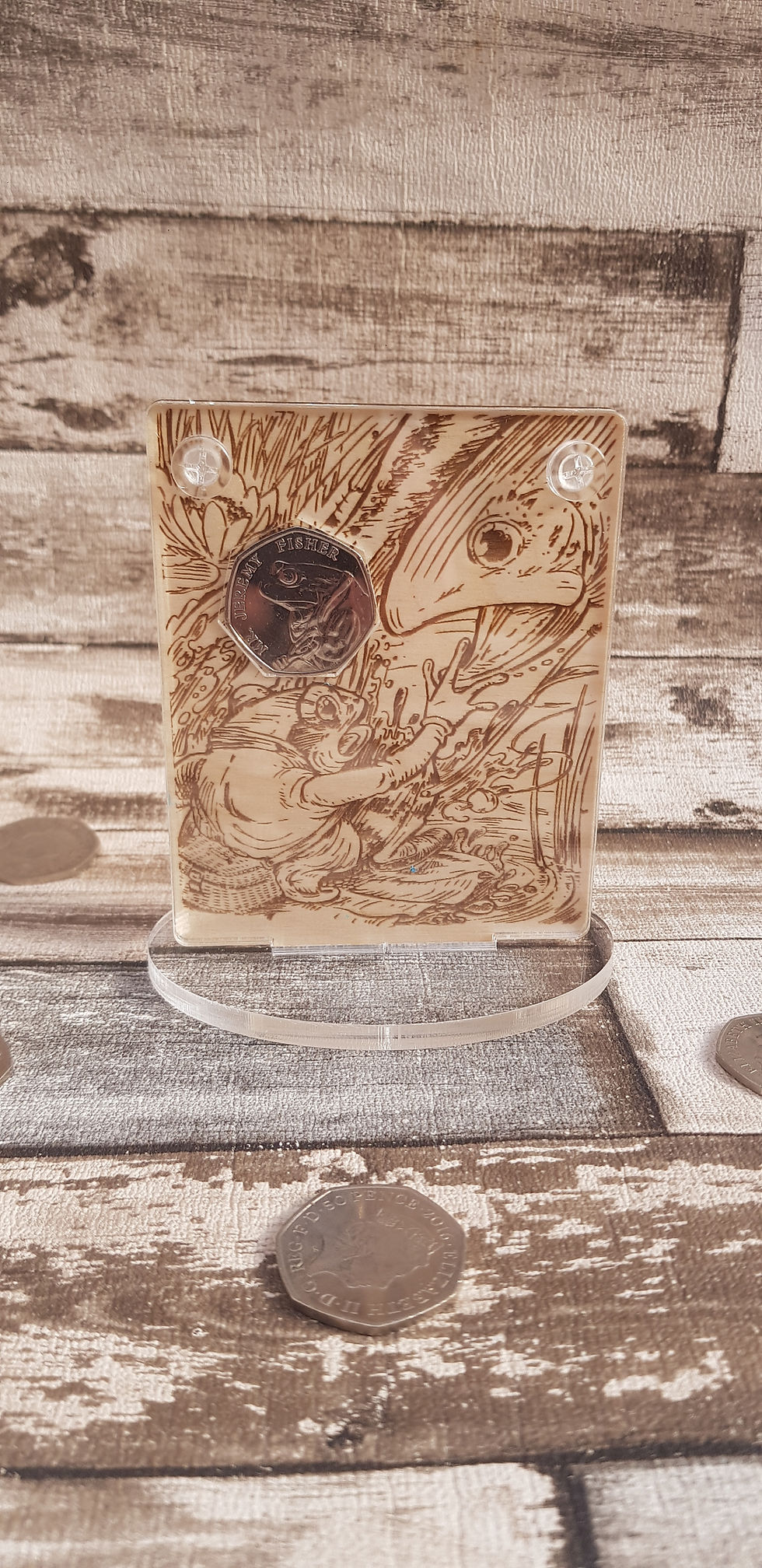 Thumbnail: Beatrix potter peter rabbit uk 50pence coin display case