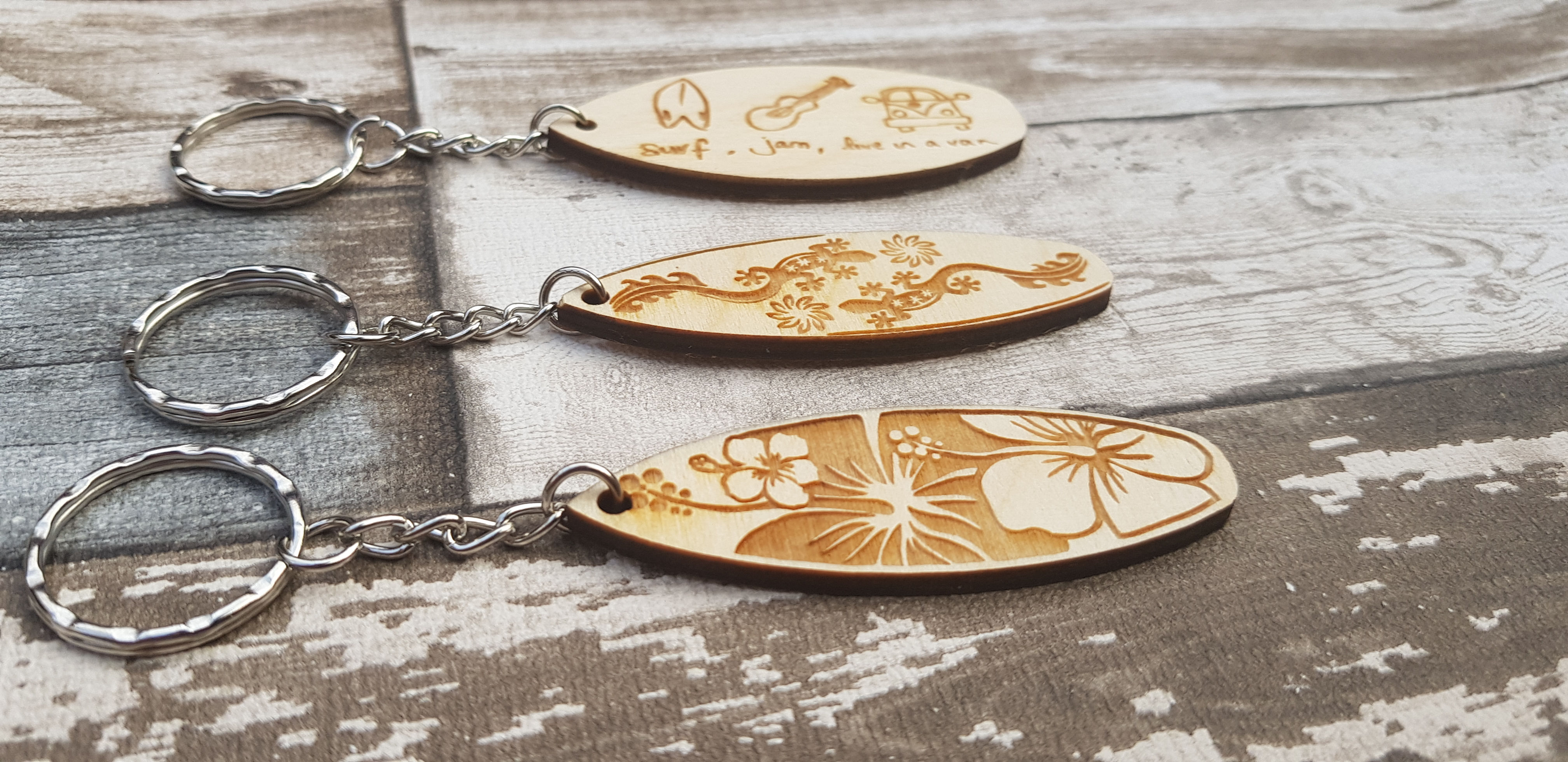 Surfboard keyrings