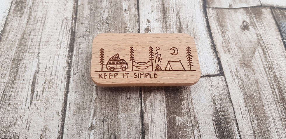 Thumbnail: wooden engraved drawer pull handles knobs campervan door