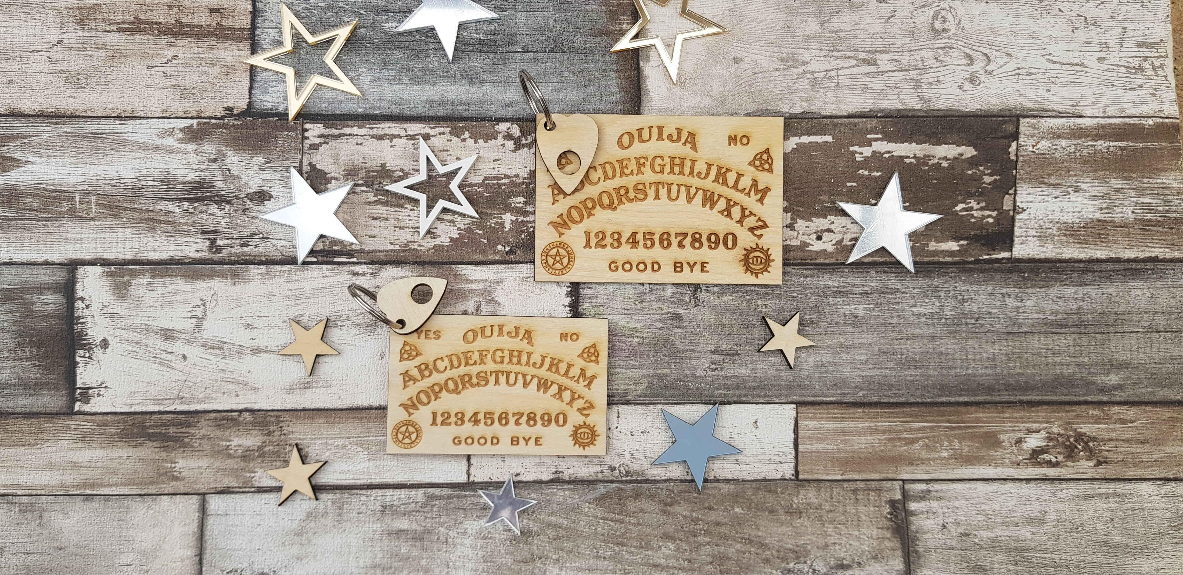 Pocket mini Ouija board and planchette