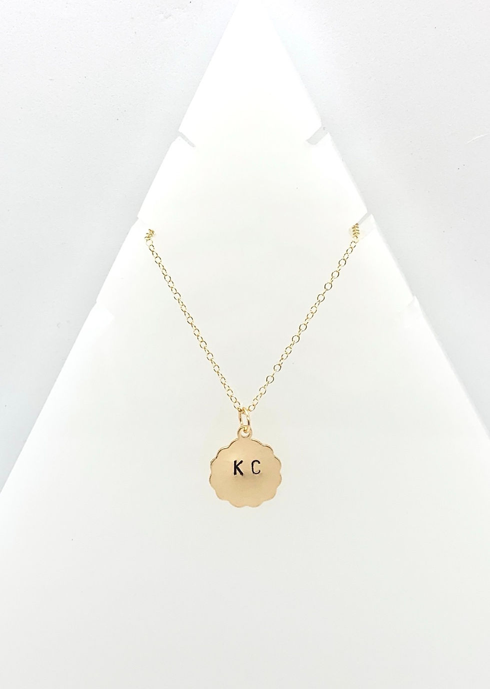 Thumbnail: Scalloped Custom Charm necklace