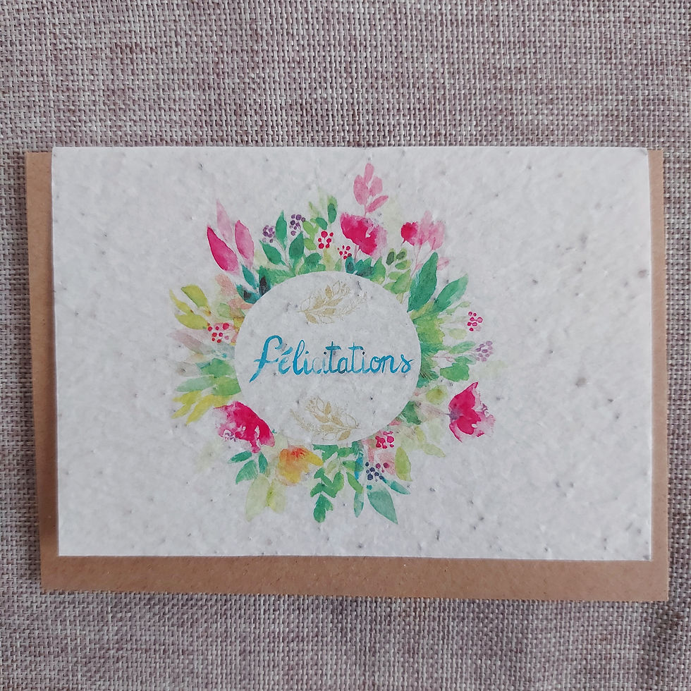 Carte à planter "Félicitations"