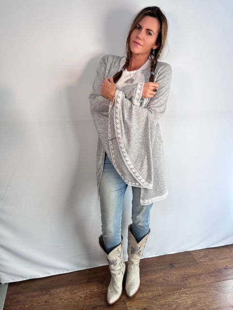 Thumbnail: Grey Boho chic cardigan