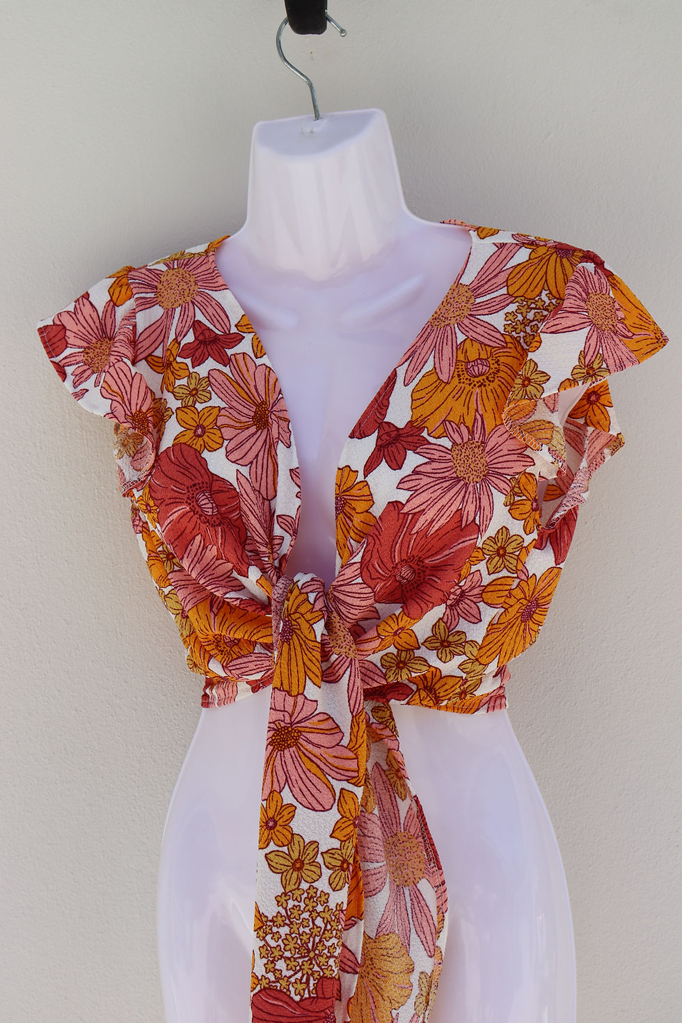 Thumbnail: Rustic floral Boho tie top