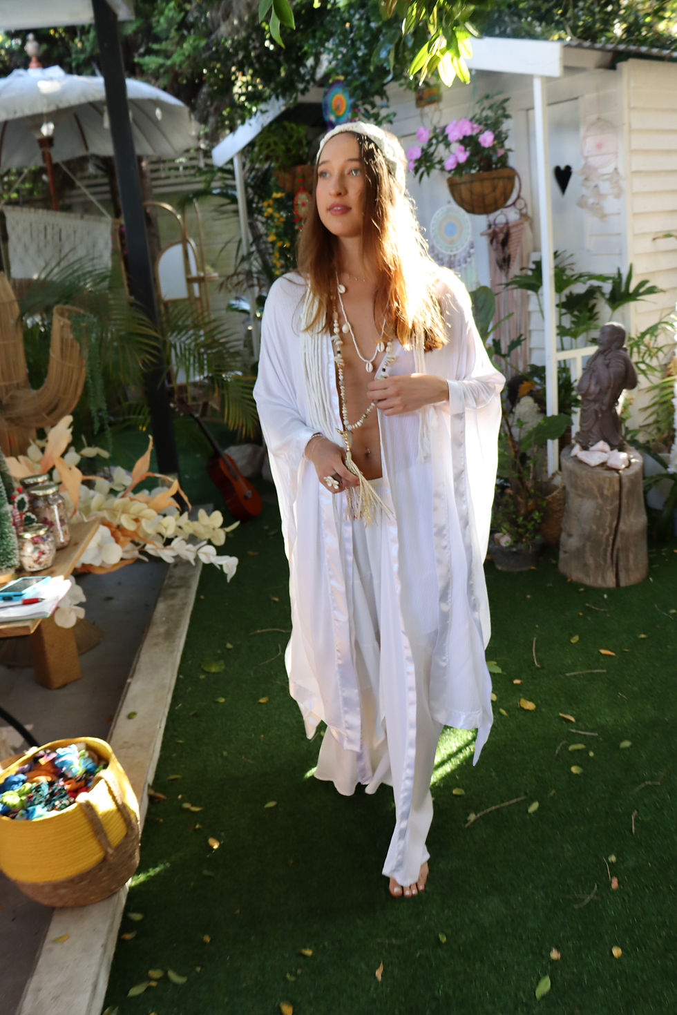 Thumbnail: White lace Boho kimono