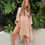Thumbnail: pale Golden silky Gypsy Boho dress
