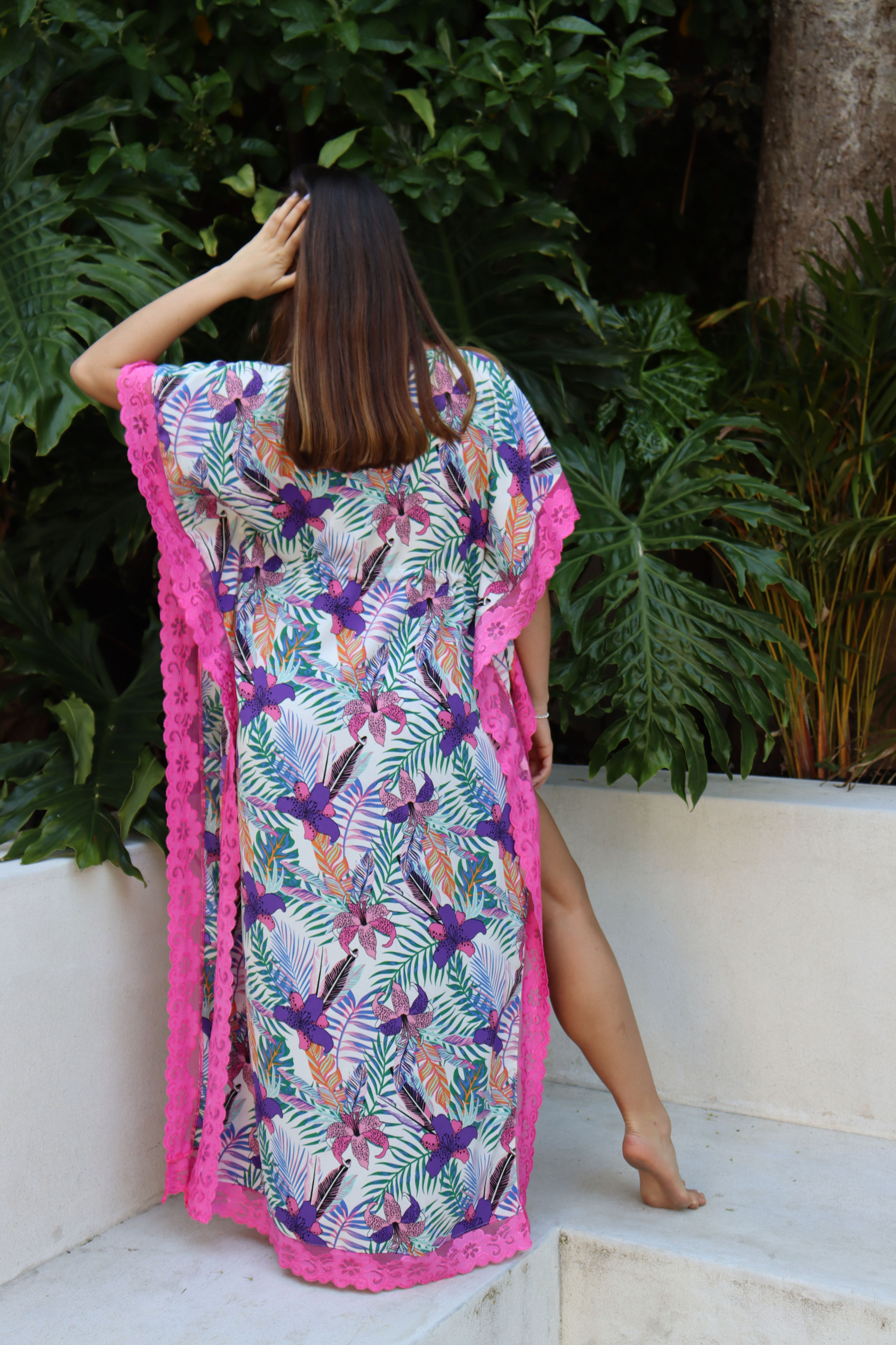 Full length floral kaftan