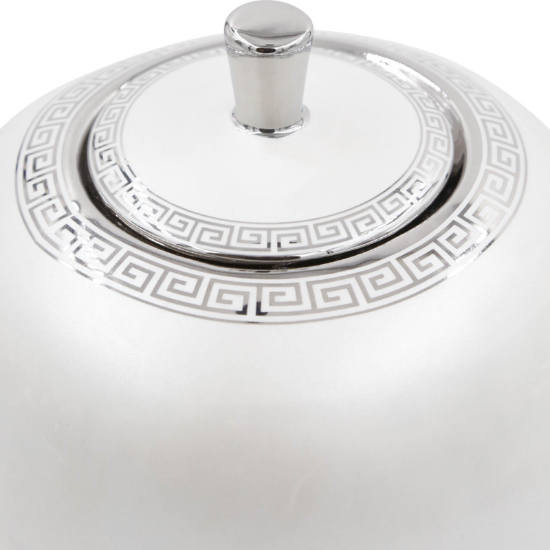 Thumbnail: Chrome & Grey Ceramic Ginger Jar 