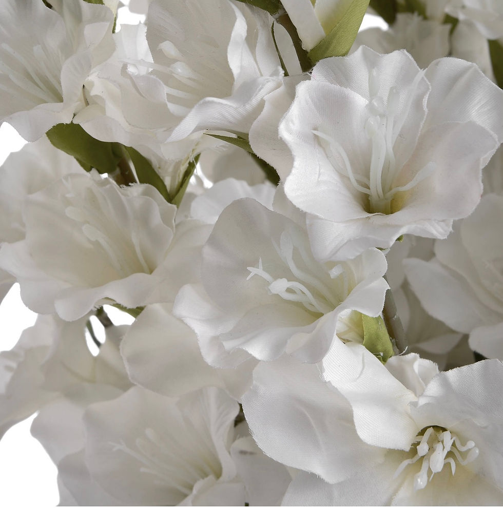 Thumbnail: White Artificial Gladioli Flower Stems 